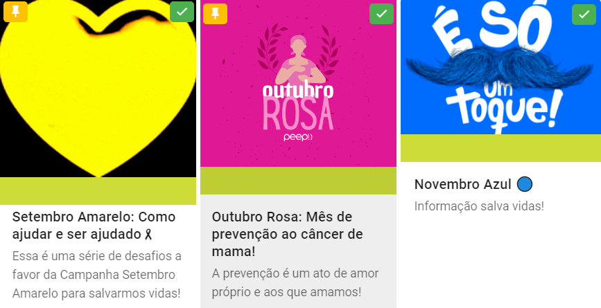ideias de desafios
