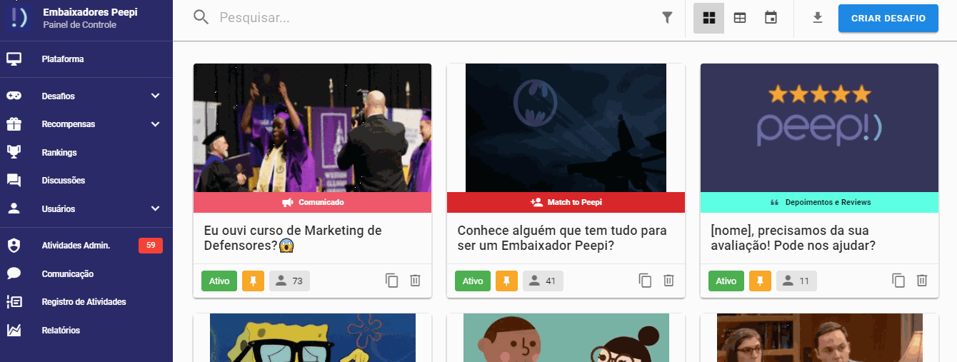 plataforma para Marketing de defensores