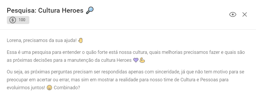 Desafio criado na plataforma da Comunitive para o programa de colaboradores da Comunitive: o Comunitive Heroes